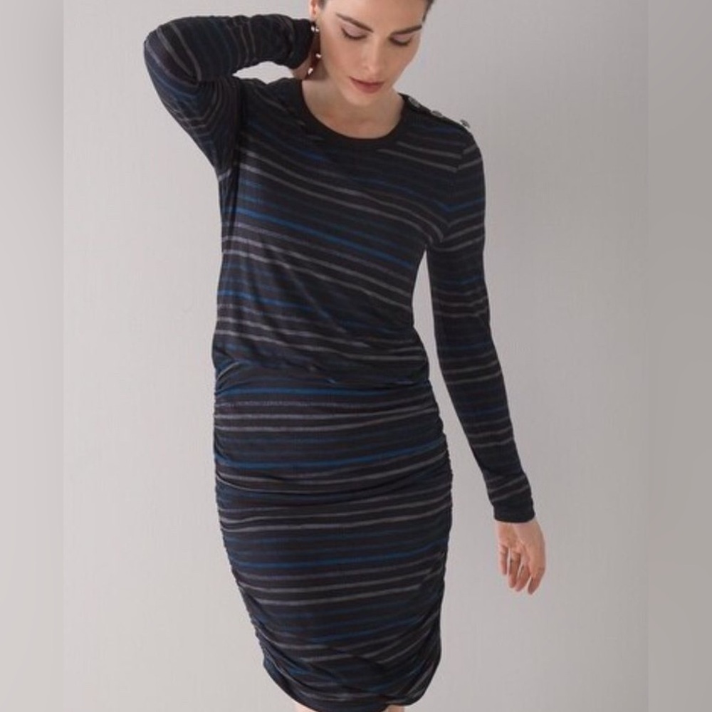 Whbm metallic striped blouson dress Approximately